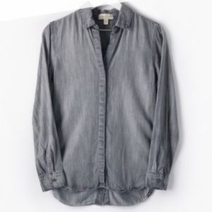 Anthropologie Cloth & Stone Grey Button Down